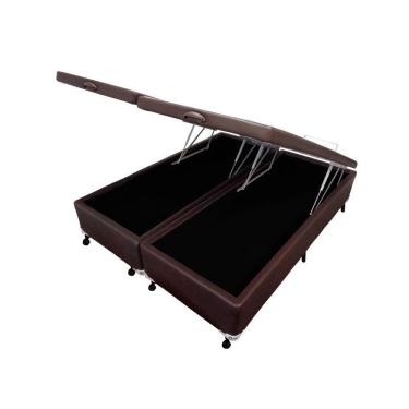 Imagem de Box Baú Castor Queen Marrom 158x198x35cm