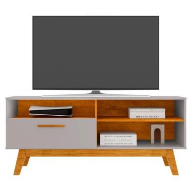 Imagem de Rack Bancada Para Tv 55 Pol 136cm Paládio Off/naturalle - Bechara