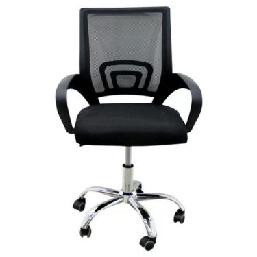 Imagem de Cadeira De Escritório Confortavel Home Office Mesh Diretor Giratoria New Java - Preto