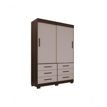 Imagem de Guarda Roupa New Star 2 Portas 6 Gavetas Sem Espelho Salleto Savana/off White