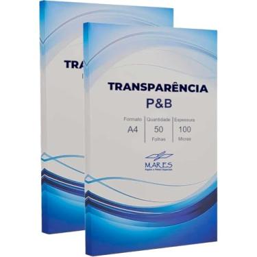Imagem de Transparência Inkjet, Mares, A4, PPC para Copiadora, Preto e Branco, Caixa com 50