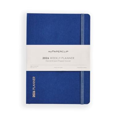 Imagem de myPAPERCLIP Agenda semanal 2026 | capa macia, 192 páginas, 80 g/m², A5 (14,8 x 21 cm) | Plano, calendário anual, visão geral mensal e layout semanal | Mirtilo