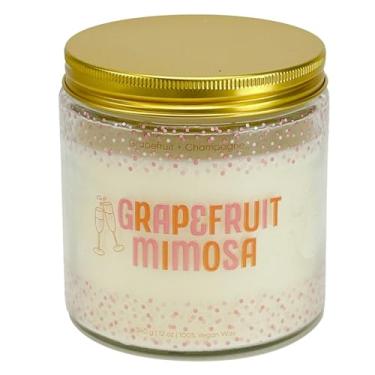 Imagem de Velas perfumadas de mimosa de toranja - Velas perfumadas de fragrância natural com tampa - 340 g de queima limpa, velas de longa duração para presente perfumado e decoração de casa