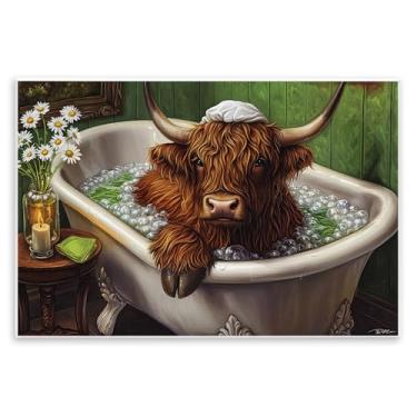 Imagem de Stupell Industries Highland in Candle Lit Bubble Bath Wall Plaque Art, design por Momart, 13 x 19
