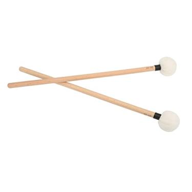 Imagem de SPYMINNPOO Conjunto de Malho de Tambor, Entrega de Bordo Premium, Percussão Macia para Desempenho de Tambor, Acessório de Feltro para Baterista, Pacote Com 2 Peças (Preto)