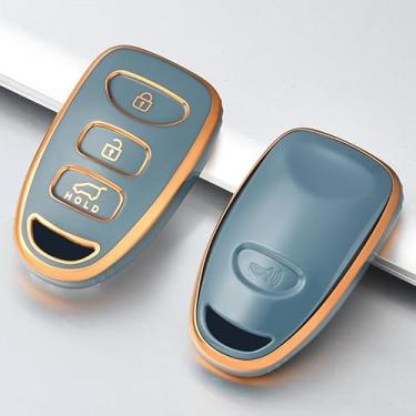 Imagem de Capa de chave de TPU para controle remoto de carro para Hyundai Kia Tucson Sonata Santa FE Carens