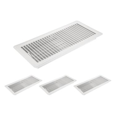 Imagem de PATIKIL Capas de ventilação de piso de 15 x 35 cm, 4 peças de registros de piso capas de ventilação de ar de metal resistentes, alavanca de fornecimento de ar ajustável fácil para grades de teto de