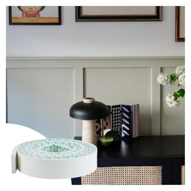 Imagem de Painel de moldagem em EVA branco de 5 cm, painéis autoadesivos flexíveis 3D para parede de fundo de TV, sala de jogos e decoração de interiores moderna (16,4 pés)