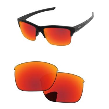 Imagem de PapaViva Lentes de reposição para óculos de sol Oakley Thinlink OO9316 62 mm Fire Red Pro+ Polarizado antirreflexo