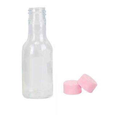 Imagem de Garrafinha Pet 50Ml Tampa Rosa Bebê 10 Unidades - Belas cores