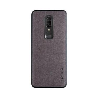 Imagem de Capa De Couro Têxtil Para Oneplus 6, Capa De Proteção Para Câmera Em T