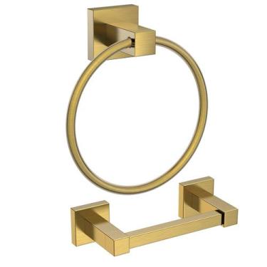 Imagem de Conjunto de porta-papel higiênico e anel de toalha de mão FORIOUS