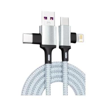 Imagem de Cabo USB a Tipo C Para Lightning Com Carregamento Rápido PD 2 Em 1 Par