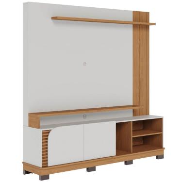 Imagem de Estante Painel Para 75 Pol Madrid C05 Off White Matte-freijó - Mpozenato