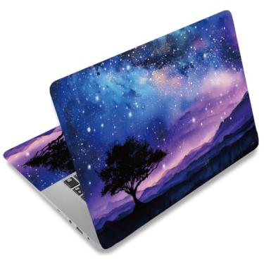 Imagem de SUPERDANT Adesivo para notebook, capa adesiva, céu, árvore, estrelas, protetor para notebook, PC, arte de computador, cadernos, universais, decalques de vinil, serve para 30.5 cm 33.0 cm 33.8 cm 35.6