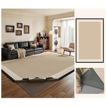 Imagem de SPXMQSS Tapetes laváveis à máquina para sala de estar, tapete lavável removível para sala de estar, tapete grosso antiderrapante macio para quarto, sala de jantar, escritório em casa B 180 x 240 cm