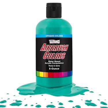 Imagem de US Art Supply 473 ml Pincel de ar fino para reduzir tinta de aerógrafo para todas as tintas acírlicas, Aqua Blue, 8-Ounce, 1