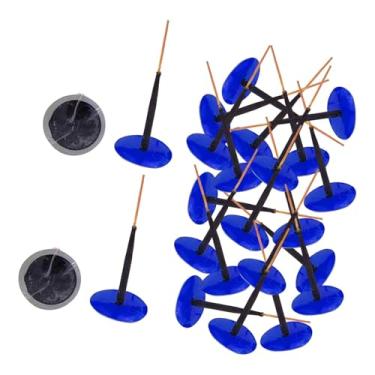Imagem de oshhni Kit com 24 remendos de reparo de pneus em formato de cogumelo, para substituição de pneus furados em veículos automotivos, 4.5 Mm X 4.1 Cm