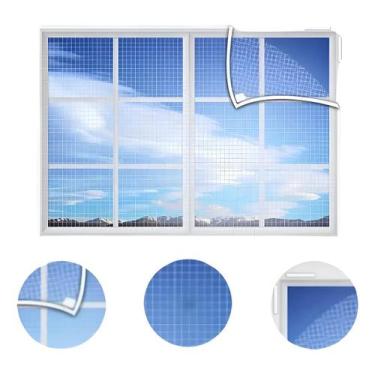 Imagem de Tela Mosquiteiro Proteção Anti Mosquito Dengue Janela Com tiras autoco