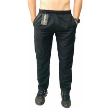 Imagem de Calça Masculina Tactel 3 Bolsos Elástico Cordão Academia Leve Macia Esportiva Correr-Masculino