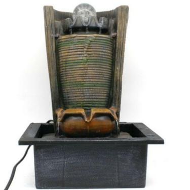 Imagem de Fonte Água Decorativa Resina Cascata Iluminação Led Bivolt