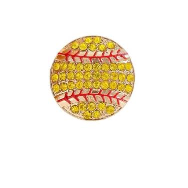 Imagem de Broche de futebol com strass para mulheres e homens delicados pinos de cristal bola americana rugby basquete vôlei beisebol esportes coleção de joias presentes, Large, Liga de aço, Zircônia cúbica