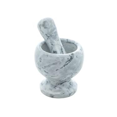 Imagem de Pilão com Socador Wolff em Mármore  Cinza Estampado