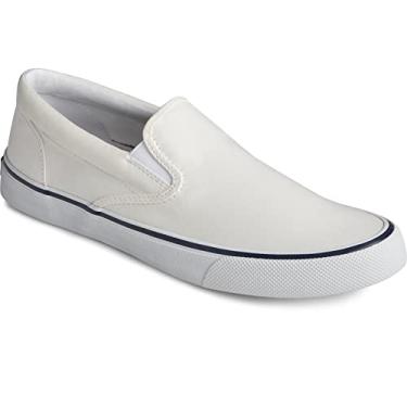 Imagem de Sperry Striper II Tênis masculino sem cadarço, Branco, 10.5 Wide