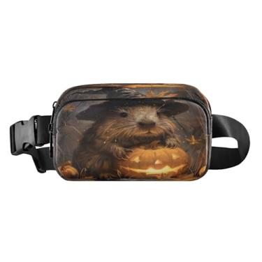 Imagem de CEBUGI Mini pochetes de caminhada para homens e mulheres, pochetes de Halloween modernas resistentes à água com cinto ajustável para treino, viagem, corrida