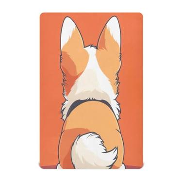 Imagem de xigua Lindo lençol de berço Corgi para meninas e meninos, lençol macio e respirável adequado para berço padrão e cama infantil 71 x 132 cm
