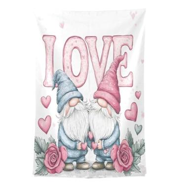 Imagem de STAYTOP Tapeçaria de parede de gnomo fofo para decoração de casa, decoração de dormitório, sala de estar, quarto, tapete de parede (90 × 60 pol)