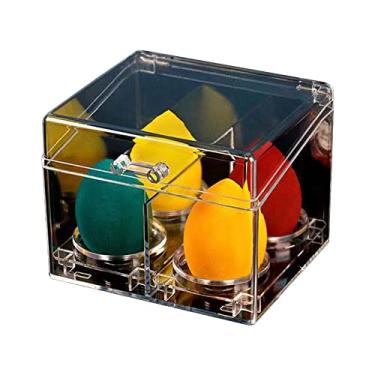 Imagem de Suporte para Cotonetes de Escrivaninha Caixa Fios Dental Case Organizador Maquiagem Acrílico Algodão Pads Gazes Plástico