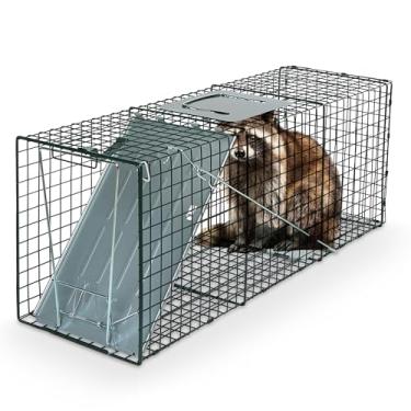 Imagem de Humane Way Sentinel Armadilha para animais vivos de 81 cm - Não é necessário montar - Armadilhas médias seguras para todos os animais - Guaxininins, gatos, marmotas, gambás - 81 cm C x 26,7 cm L x