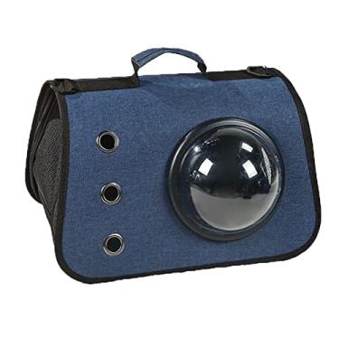 Imagem de Porta-mascote para viagem aprovado por companhias aéreas bolsa com alça confortável e respirável janela transparente design dobrável 2 modos de transporte gatos cães pequenos peso inferior a 13LBS