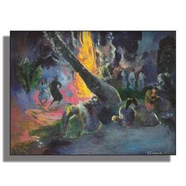 Imagem de Gauguin Canvas Wall Art - Upa Upa (A dança do fogo) Pôsteres - Imagens históricas e mitológicas - Móveis elegantes e itens decorativos para banheiros, quartos e cozinhas. Sem moldura. 12 x 16 pol/30 x