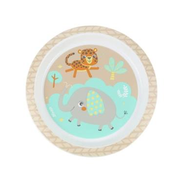 Imagem de Prato Infantil Resistente com Estampa Safari