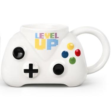 Imagem de Cabtnca Presentes para jogadores, canecas de jogos, presente de jogador de Natal para homens e adolescentes, presente de elefante branco para adultos, presentes de Natal nerd para irmão namorado