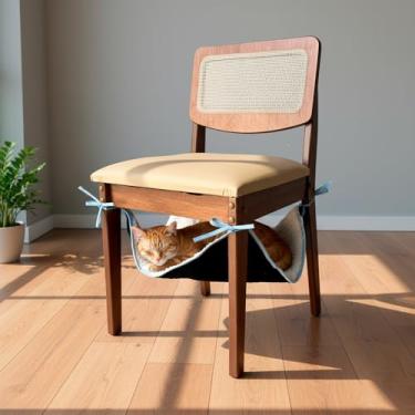 Imagem de Rede para Gatos Chiara Impermeável – Conforto, Segurança e Descanso (Azul)