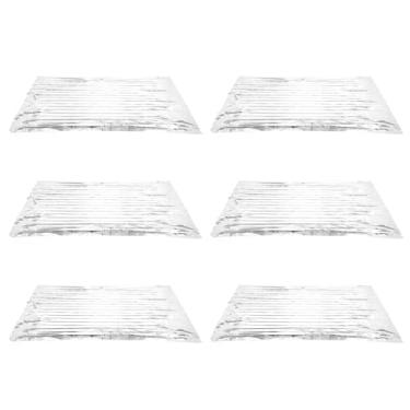 Imagem de Alomejor Cobertor de Emergência, Cobertor Térmico de Sobrevivência 130x210cm Reflexivo Portátil à Prova de para Caminhada de Acampamento (Prata)