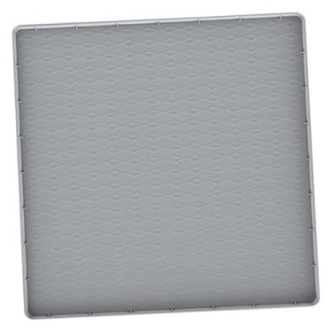 Imagem de Generic Tapete para geladeira, bandeja coletora de, acessórios para presentes, evita derramamentos, multifuncional, proteção de silicone, reutilizável, Cinza