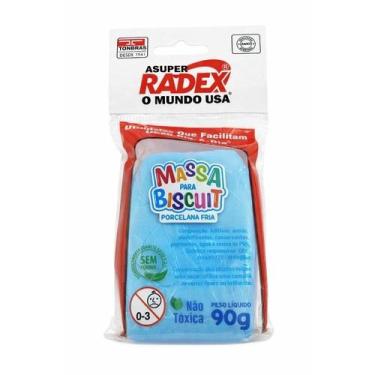 Imagem de Massa pronta para Biscuit - 90g Radex Porcelana Fria, Azul Celeste