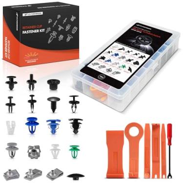 Imagem de A-Premium Kit de clipes de retentor de carro 190 peças (tipo 19) compatível com Buick Cascada 2016 2017 2018 2019 para-choque forro de para-choque barra de impacto pino de plástico conjunto de