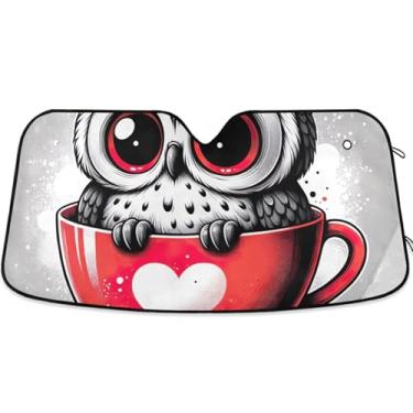 Imagem de Guarda-sol fofo animal engraçado personalizado para para-brisa de carro dobrável caminhão janela de carro para-brisa frontal P, 134,6 cm x 59,7 cm