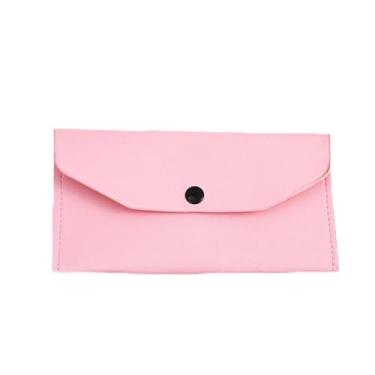 Imagem de 1 carteira feminina de poliuretano com envelope para dinheiro – carteira reutilizável adequada para qualquer ocasião, incluindo casa, escritório e viagens., rosa, Pequeno