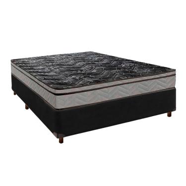 Imagem de Cama + Box Preto e Colchão D28 Casal - Conforto Paropas