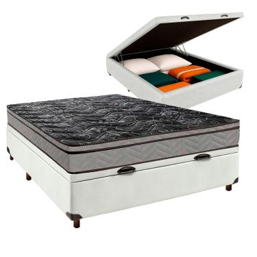 Imagem de Cama + Bau Blindado e Colchão D28 Casal - Conforto Paropas