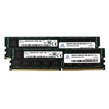Imagem de Adamanta Atualização de memória de servidor de 64 GB (2 x 32 GB) compatível com chip registrado HP Proliant DL160 Gen 9 DDR4 2400MHZ PC4-19200 ECC 2Rx4 CL17 1.2v DRAM RAM