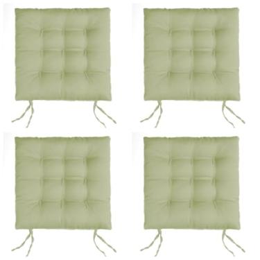 Imagem de Kit 4 Almofadas Futon para Cadeira 40x40 cm – Assento Confortável para Sala e Escritório (Chino)