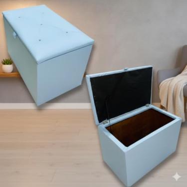 Imagem de Armazenamento médio, puff bau(AZUL BEBE)