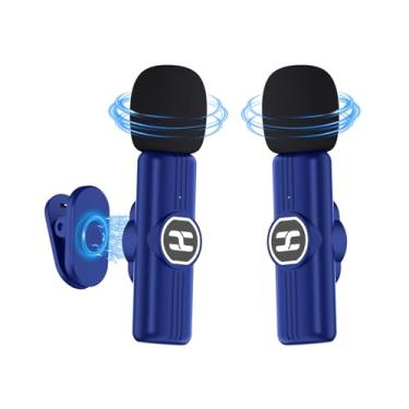 Imagem de Mini microfone de lapela USB C sem fio para iPhone 15 16, dispositivos iOS e Android – Microfone de lapela com redução de ruído para gravação, microfone Omni Lav com clipe para gravação de vídeo